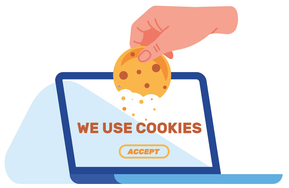 InStudents - An image of a person dunking cookies in a computer screen.