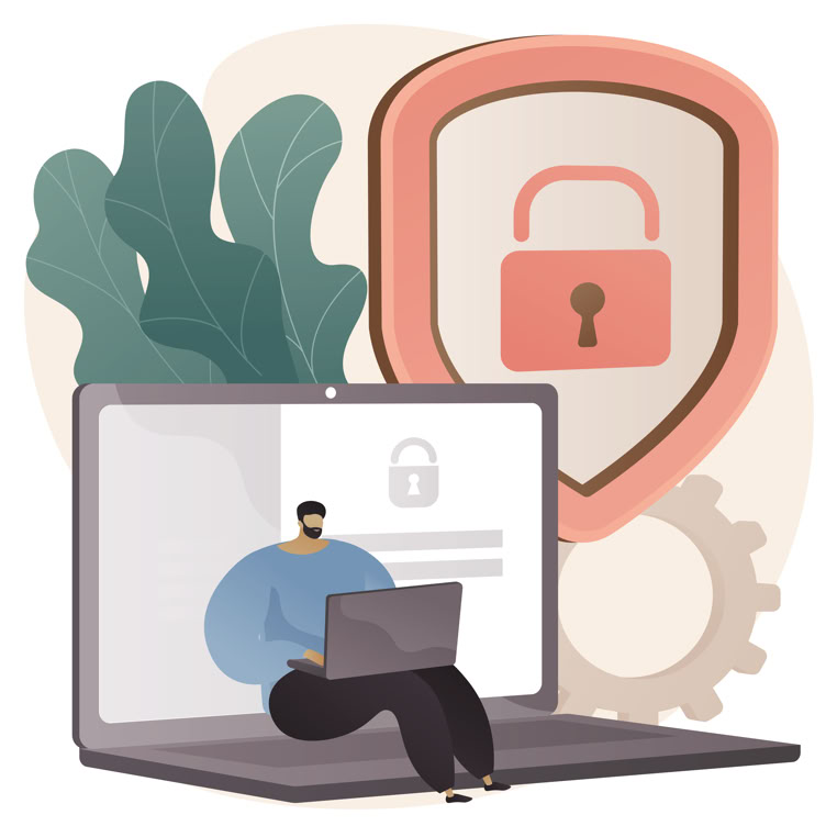 InStudents - Picture of a person on a computer